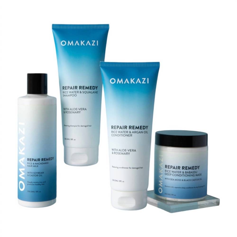 NEW OMAKAZI BEAUTY repair & nourish kit in blue